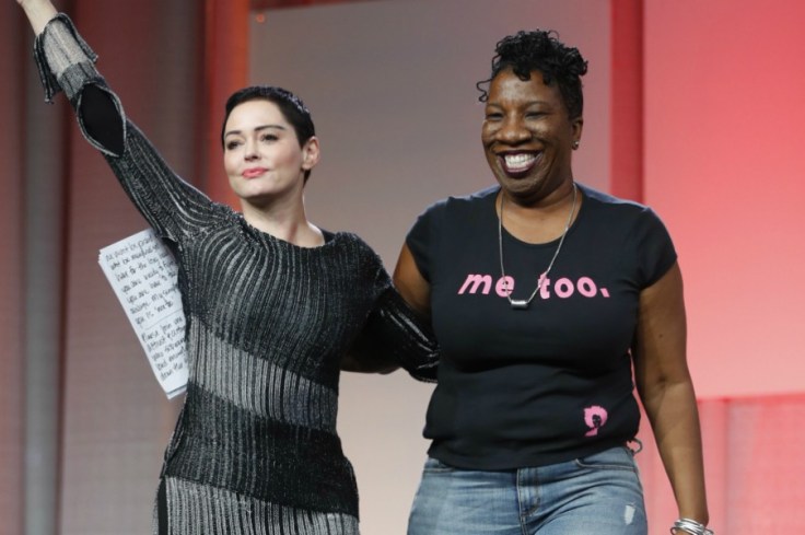 A picture of Rose McGowan and Tarana Burke, initiators of the #metoo movement.