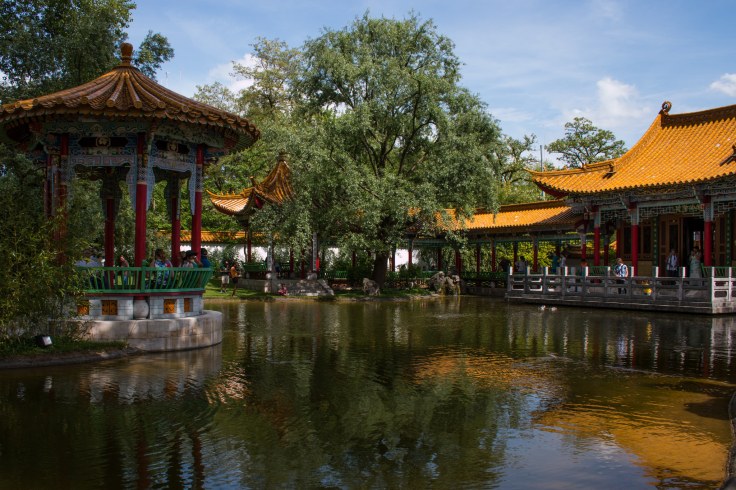 Pavillons im Chinagarten in Zürich